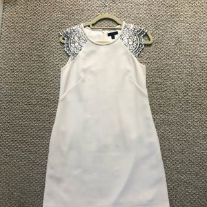 Cream/White J. Crew Shift Dress